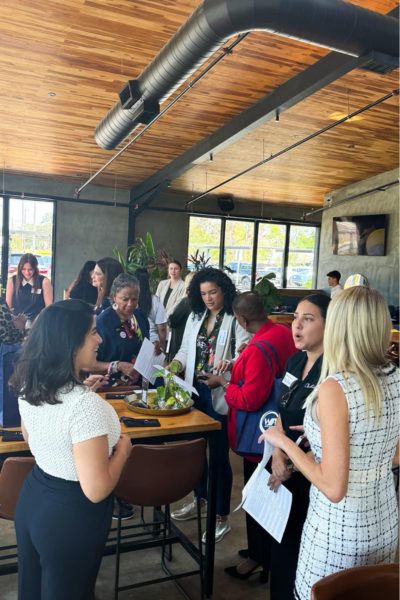 Women networking at WIA Social Houston