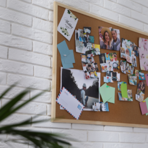 vision board on office wall